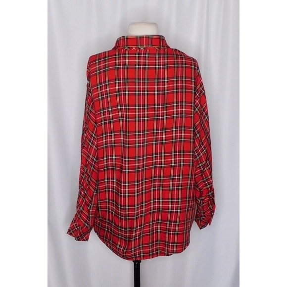 Red Plaid Women's Top - Picture 7 of 12